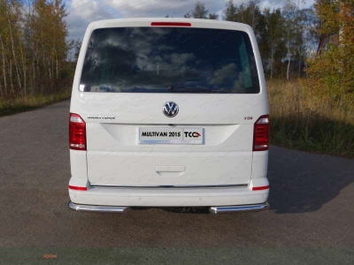 Защита задняя уголки 60 мм ТСС для Volkswagen Multivan T6 2015-2021